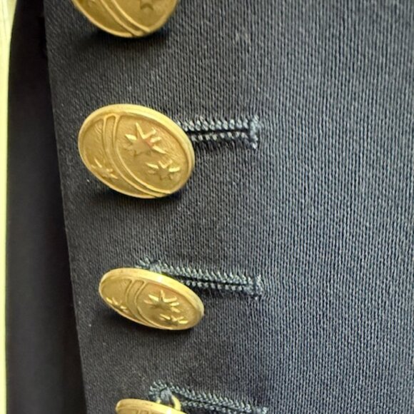 Vintage Escada by Margaretha Ley Wool Blazer Star Embroidery & Gold Star Buttons - Picture 5 of 6